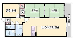 田寺グランドヒルズ 3LDKの間取図画像
