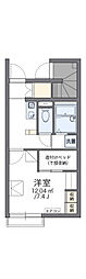 レオパレスアリビオ 1Kの間取図画像