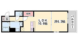 ポーシェガーデン5 1LDKの間取図画像