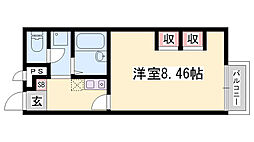 レオパレスグランプリ 1Kの間取図画像