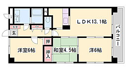 ロイヤルエビス 3LDKの間取図画像