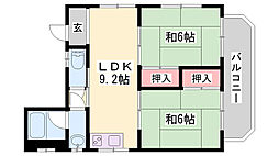 斉藤マンション 2LDKの間取図画像