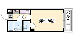ベルトピア手柄1 1Kの間取図画像