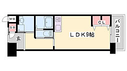 エイジングコート姫路 ワンルームの間取図画像