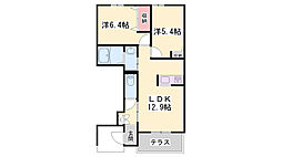 ピッソマリオB 2LDKの間取図画像