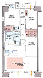 リベール東加古川駅前通り 3LDKの間取図画像