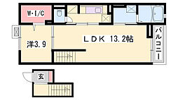 フィレールデュトラジャ7 1DKの間取図画像