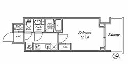 GENOVIA神戸湊川公園 1Kの間取図画像