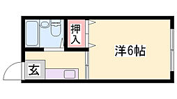 パナハイツ今宿 1Kの間取図画像
