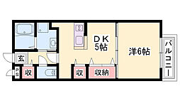 ウェルヴィラA 1DKの間取図画像
