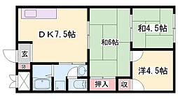 野里駅前ビル 3DKの間取図画像