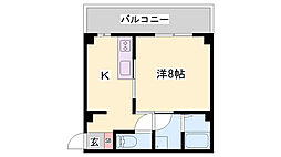 コンフォート英賀保 1Kの間取図画像