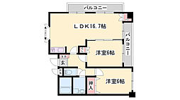 ノーブル今在家 2LDKの間取図画像