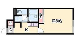 レオネクストM&M 1Kの間取図画像