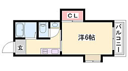 グランシャリオ 1Kの間取図画像