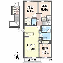 揖保郡太子町糸井アパート 3LDKの間取図画像