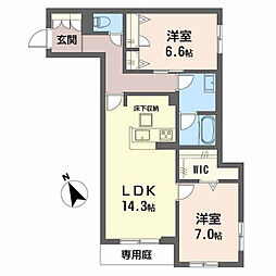 シャーメゾン岡田ハイテール 1階