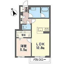 ニコスビル 1LDKの間取図画像