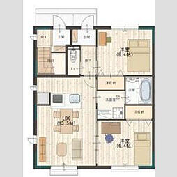 ラフレ青山 2LDKの間取図画像