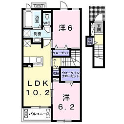 さざんか 2LDKの間取図画像