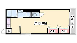 フェリーチェ手柄 1Kの間取図画像