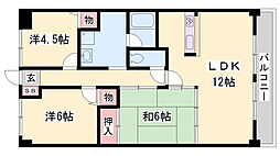 高岡中村コーポ・パート2 3LDKの間取図画像