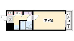 さくらコーポアビックス 1Kの間取図画像
