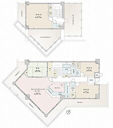 須磨白川台レックスマンション 4LDKの間取図画像