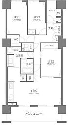 レジアスフォート新浦安Queen'sG棟 3LDKの間取図画像