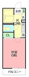 學遊館 1Kの間取図画像