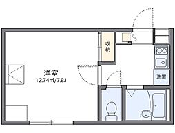 レオパレス中里 1Kの間取図画像