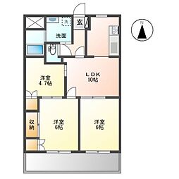 ガルサブランカ 3LDKの間取図画像