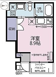 Lepoa Talo ワンルームの間取図画像