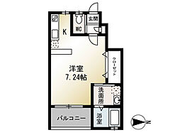 Rayshisinuma 1Kの間取図画像