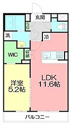 Opus・One 1LDKの間取図画像