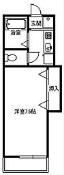 フィールド 1Kの間取図画像