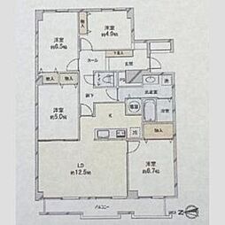 シーアイマンション円山南棟 4LDKの間取図画像
