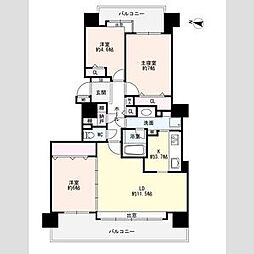 円山スクエア 3LDKの間取図画像