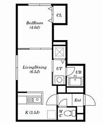 ル・ソレイユ 1LDKの間取図画像