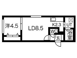 メゾン十花 1LDKの間取図画像