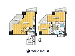ディークラディア大阪レジデンス 2LDKの間取図画像