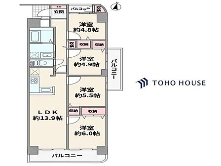 4LDK 間取り