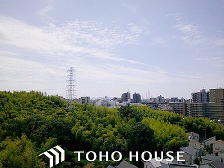 日々の暮らしに心地よいゆとりを与えてくれる、窓からのスッキリとした景色。空を近くに感じられる開放感があり、日中は室内に明るい光をもたらすため、天候や季節の移り変わりを身近に実感できる眺望です。