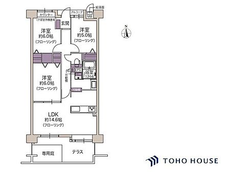 3LDK 間取り