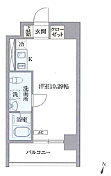 OPENBLOOM東新宿 ワンルームの間取図画像