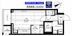 グランドコンシェルジュ六本木 ワンルームの間取図画像