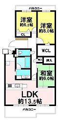 セントポリア金剛東1番館 3LDKの間取図画像