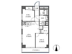 ダイアパレス金町第2 2LDKの間取図画像