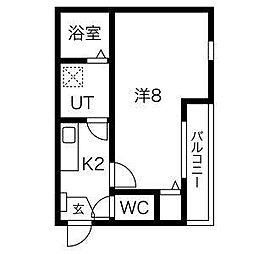 クレフラスト新守山南A棟 1Kの間取図画像