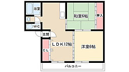 コルミー本郷 2LDKの間取図画像